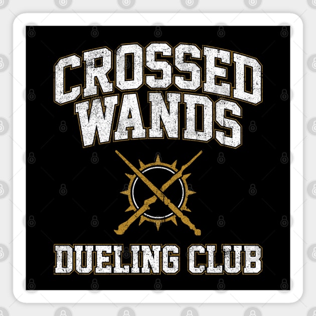 Crossed Wands Dueling Club Magnet by huckblade
